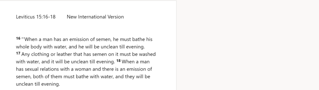 Is Masturbation a Sin? 6 Leviticus 15:16-18